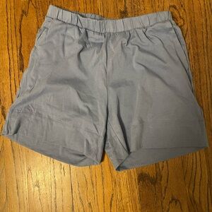 Bella Light Slate Blue Casual Elastic Waist Shorts